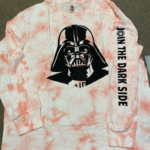 Disney Darth Vader Tie Dye JOIN THE DARK SIDE Long Sleeve Tee Shirt Men’s XL - Picture 3 of 11
